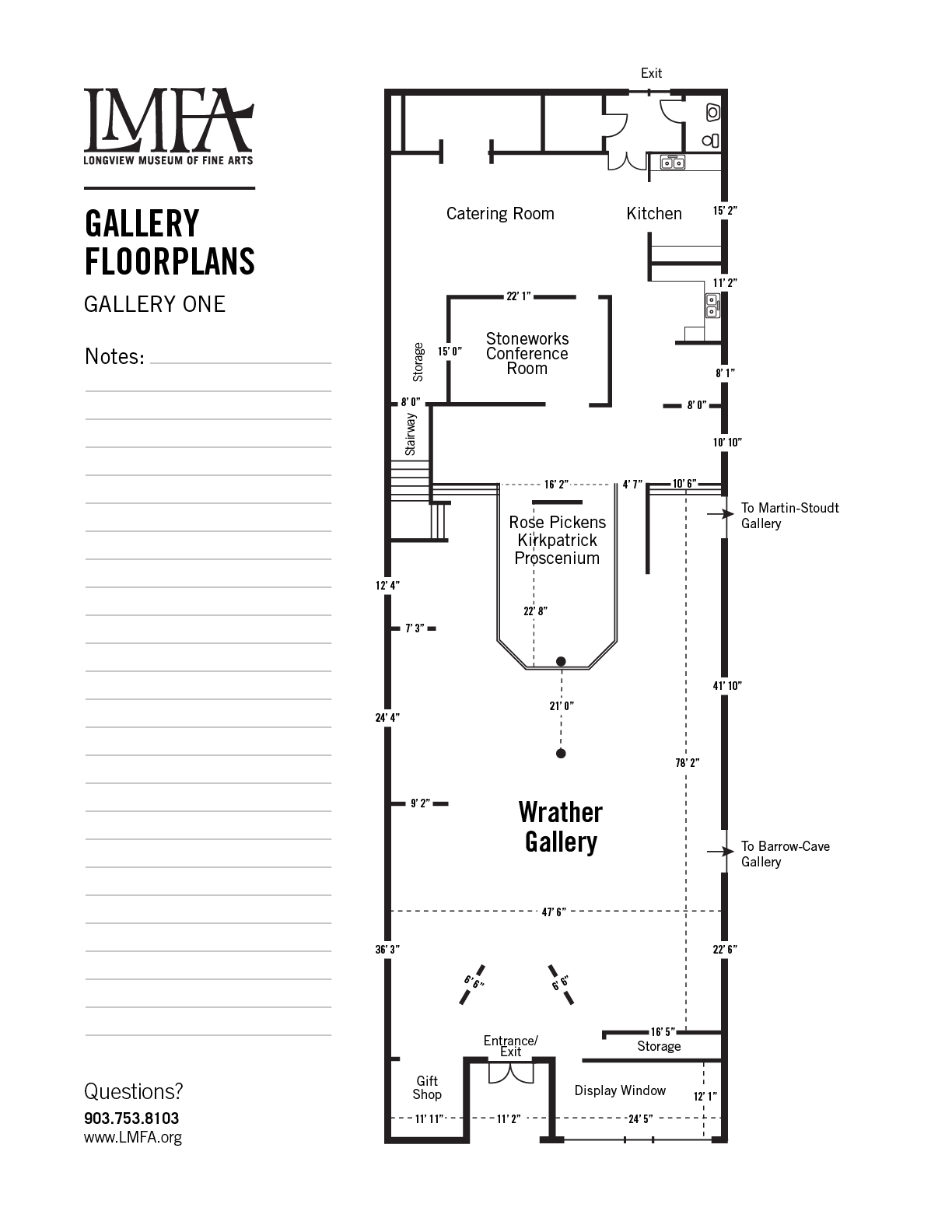 Gallery Floor Plans Longview Museum of Fine Arts