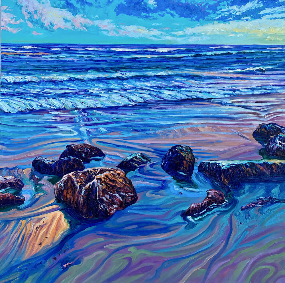 Mark Nesmith_On the Rocks_oil on canvas_36x36_2020
