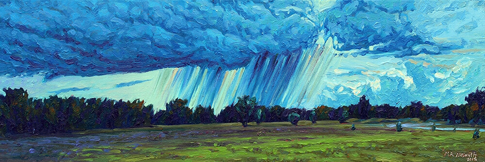 Mark Nesmith_Rain on the Horizon_Oil on Canvas_12X36_2015