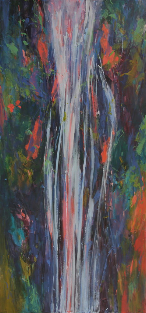 Connie Connally – Falling Meadow II 2017 72×34 oil on canvas