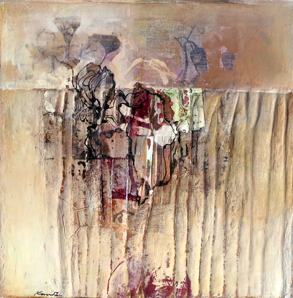 Katherine Chang Liu – Nanjing I, 2018, mixed media on canvas, 20×20